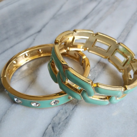 Jewelry - Mint Link Enamel Cuff Bracelet